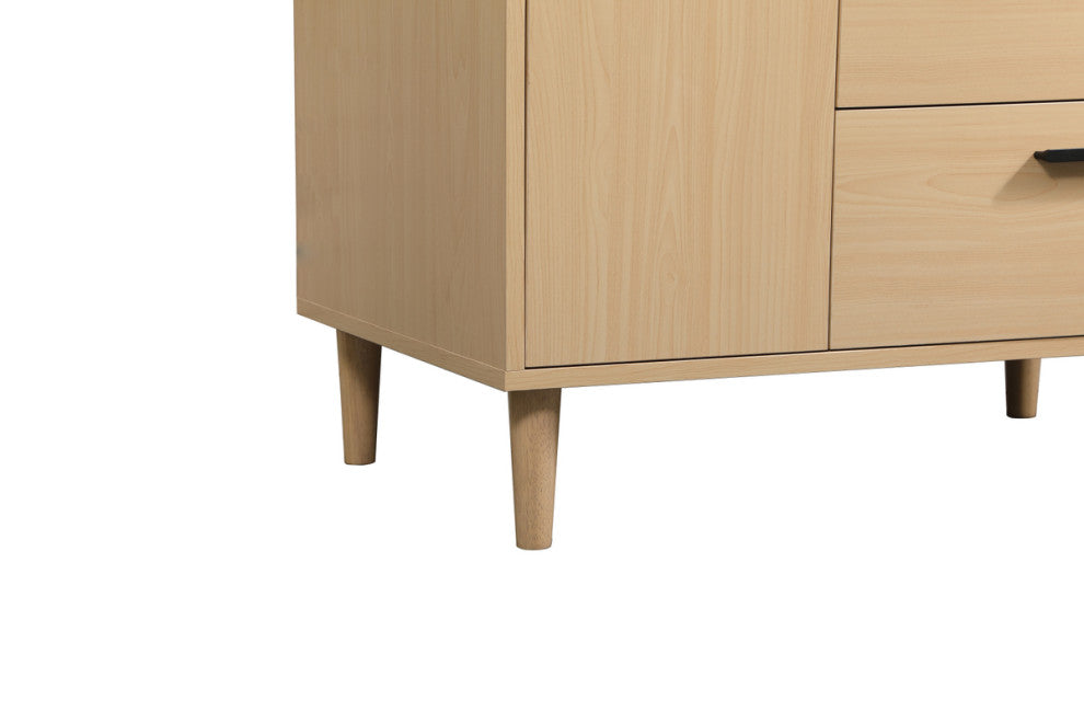 Home Living Modern Natural Oak-Light Bathroom Vanity, Maple, 36"