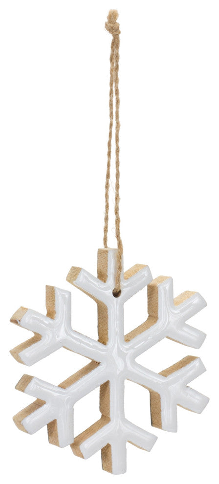 Wood Snowflake Ornament, Set of 12
