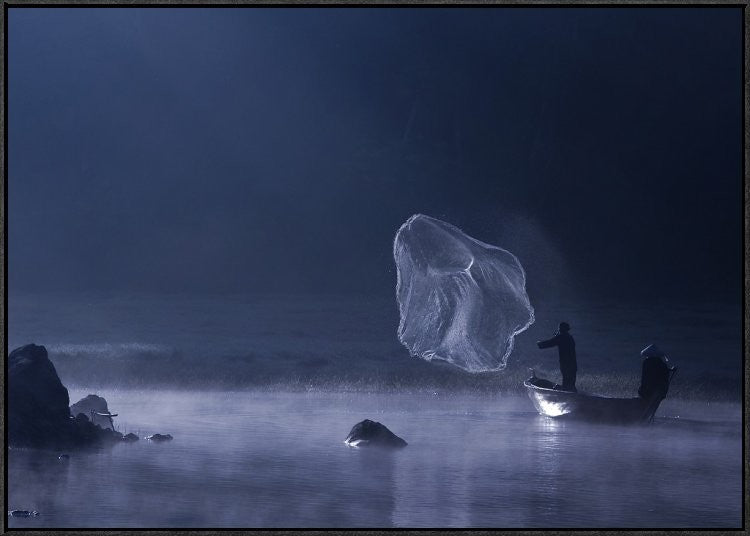"Capture The Light" Framed Canvas Giclee by Nunu Rizani, 41x29"