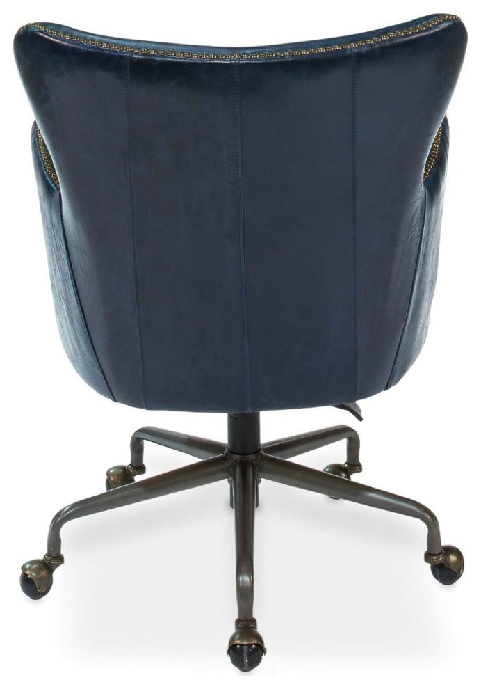 Classic Leather Office Chair Chateau Blue