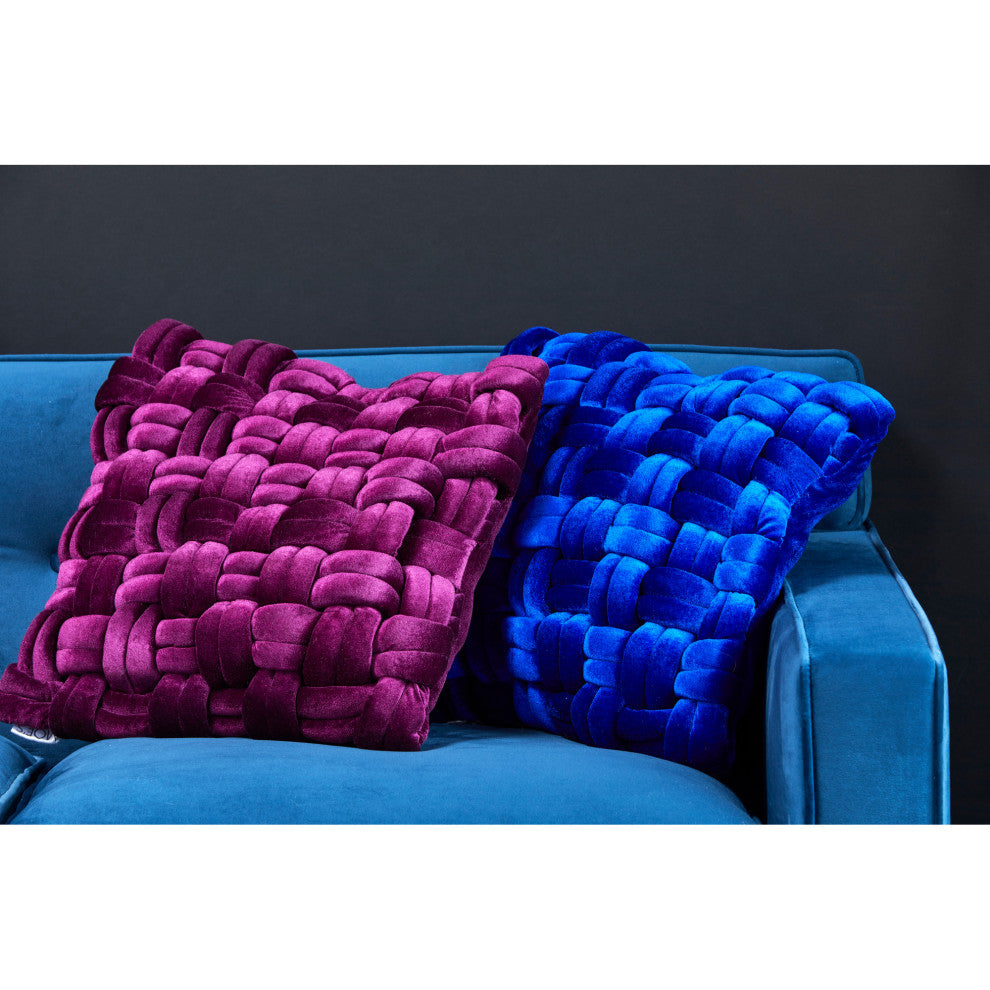 Contemporary Pj Velvet Pillow Wine - Purple