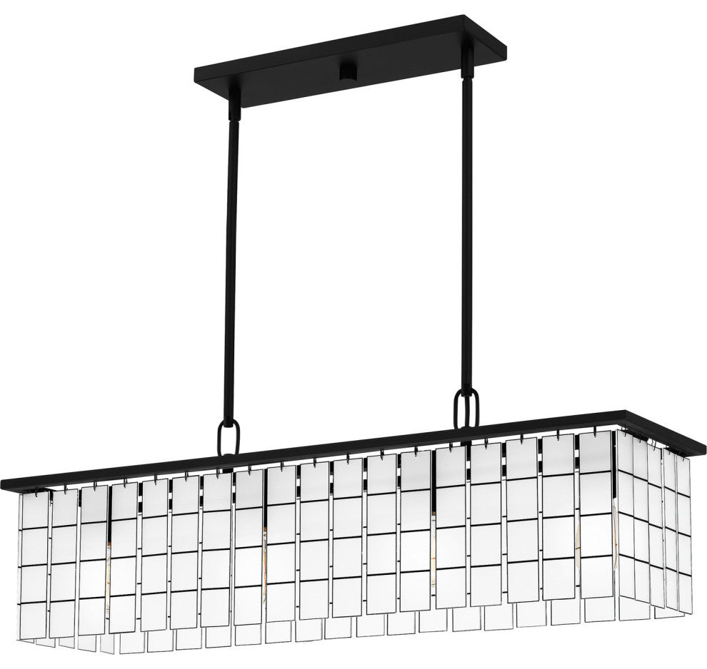 Quoizel SGL434MBK 4-Light Island Chandelier, Seigler