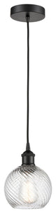 Innovations 616-1P-BK-G1214-6-LED 1-Light Mini Pendant, Matte Black