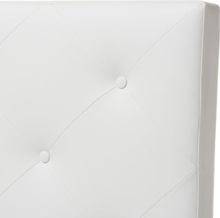 Baltimore Modern White Faux Leather Upholstered Twin Size Headboard
