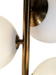 Kinich 4-Light 62 in. Brass Floor Lamp with White Glass Globes