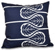 Fern 2, Floral Print Pillow, Navy Blue, 20"x20"