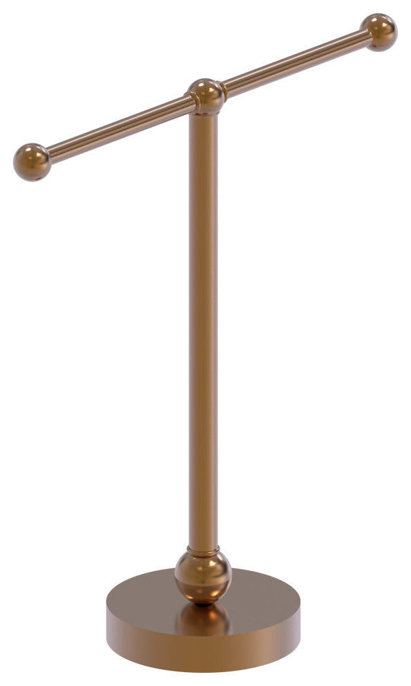 Vanity Top 2 Arm Guest Towel Holder, Brushed Bronze