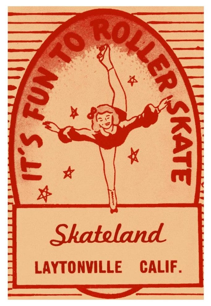 "It's Fun To Roller Skate" Digital Paper Print by Retrorollers, 31"x46"