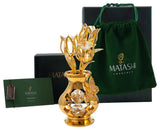 24K Gold Plated Crystal Flower Ornament in a Vase w/ Butterfly by Matashi