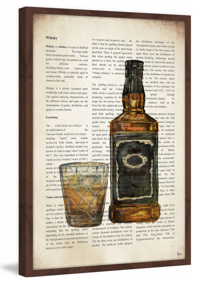 "Whisky History" Framed Painting Print, 24"x36"