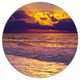 Clouds In Bright Sunshine At Sunset, Landscape Disc Metal Wall Art, 11"