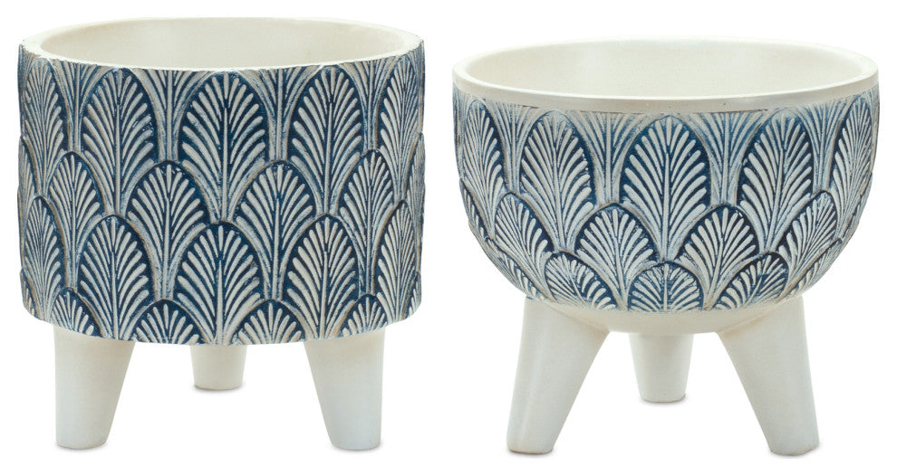 Decorative Pot With Legs, 2-Piece Set
