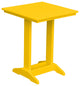 Poly Lumber Balcony Side Table, Lemon Yellow, Square