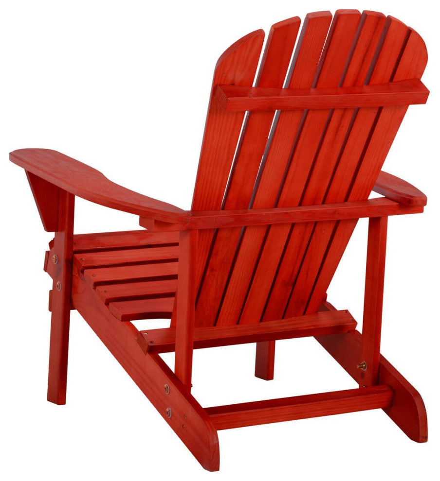 Earth Collection Adirondack Chair With phone and cup holder, Red, Four Adirondac