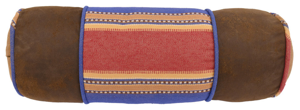 Denim Neckroll, 8.0"x21" Red and Blue