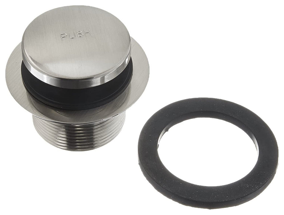 Black 1.5" Tubular Tip Toe Bath Waste In Oil Rubbed Bronze, Satin Nickel