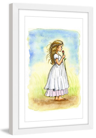 "Rose Girl" Framed Painting Print
