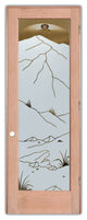 Interior Prehung Door or Interior Slab Door - Mountains Foliage - Cherry -...
