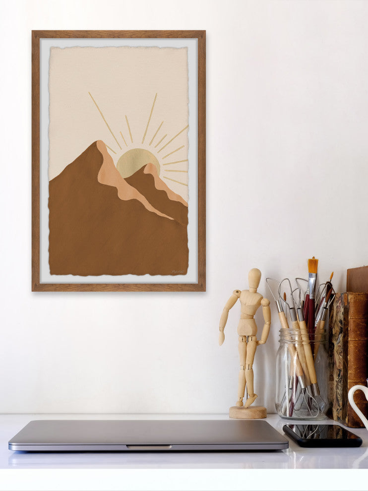 "Sunrise in Twin Peaks" Framed Painting Print, 16x24