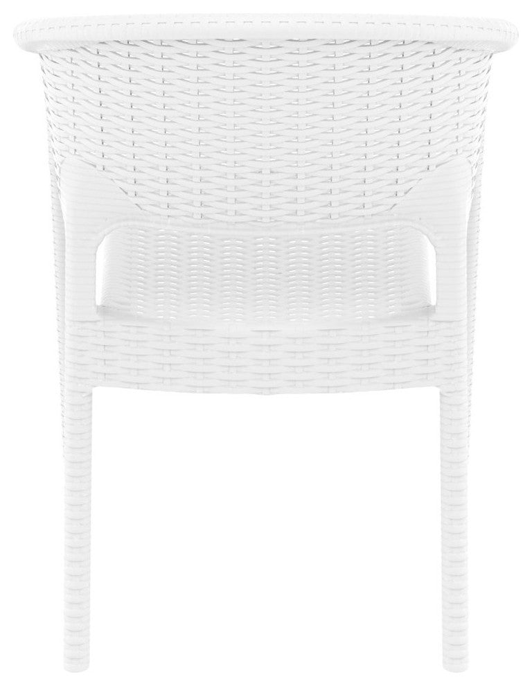 Compamia Panama Outdoor Dining Armchairs, Set of 2, White