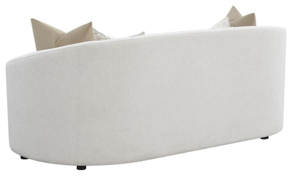 Coaster Rainn 2-piece Modern Fabric Upholstered Tight Back Living Room Set Latte