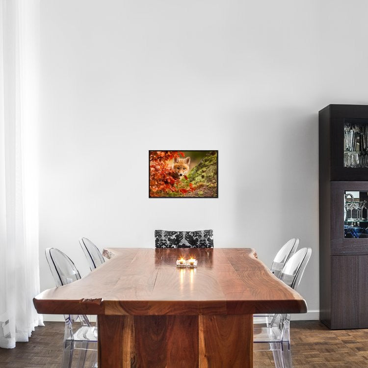 "Fox" Framed Canvas Giclee by Robert Adamec, 23x16"