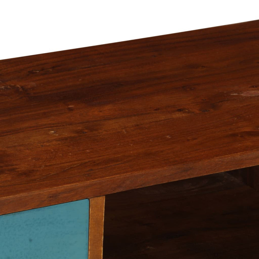 vidaXL TV Stand TV Unit Sideboard Cupboard with 3 Drawers Solid Acacia Wood