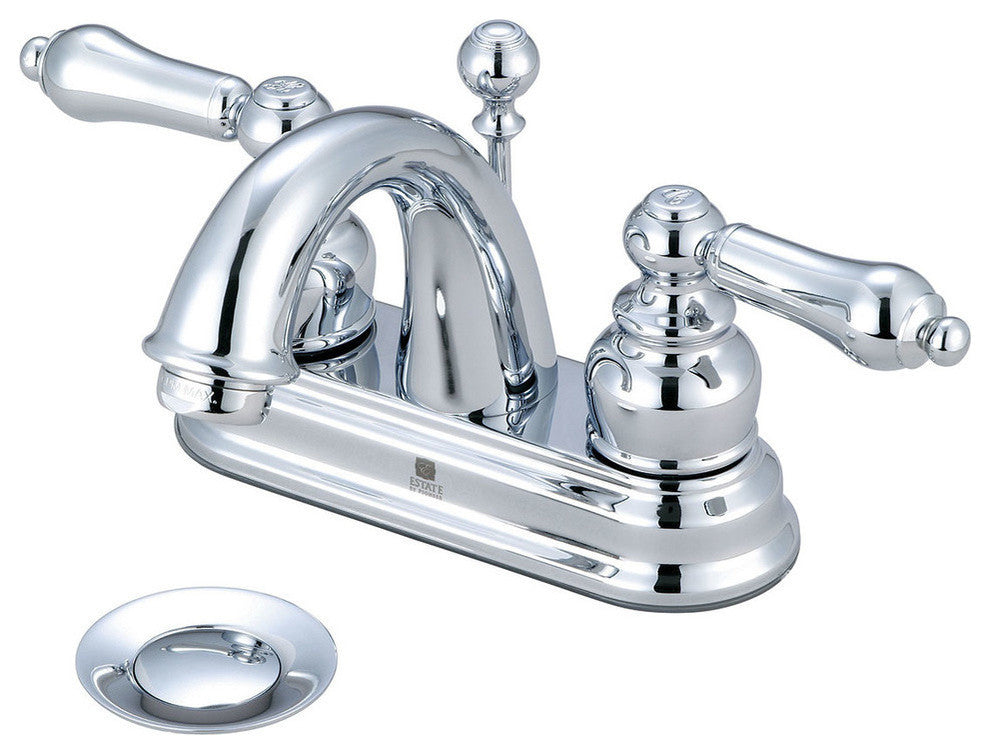 Two Handle Bathroom Faucet, Polished Chrome