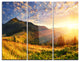 "Summer Sunrise Under Thick Clouds" Photo Metal Wall Art, 3 Panels, 36"x28"