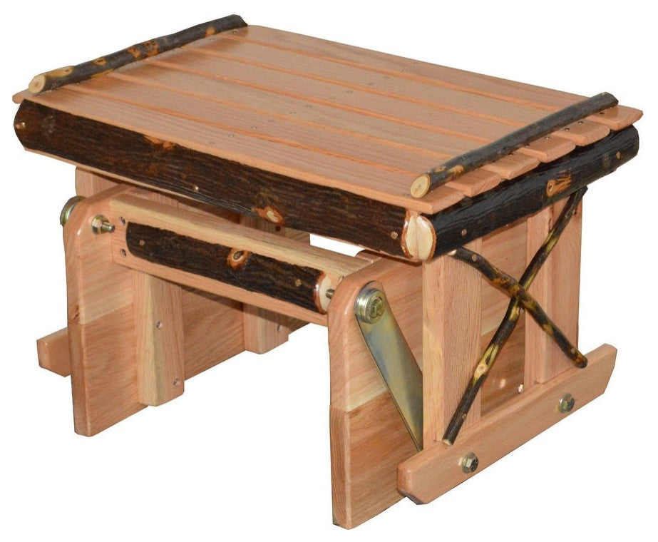 Hickory Gliding Ottoman, Natural Finish