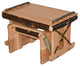 Hickory Gliding Ottoman, Natural Finish