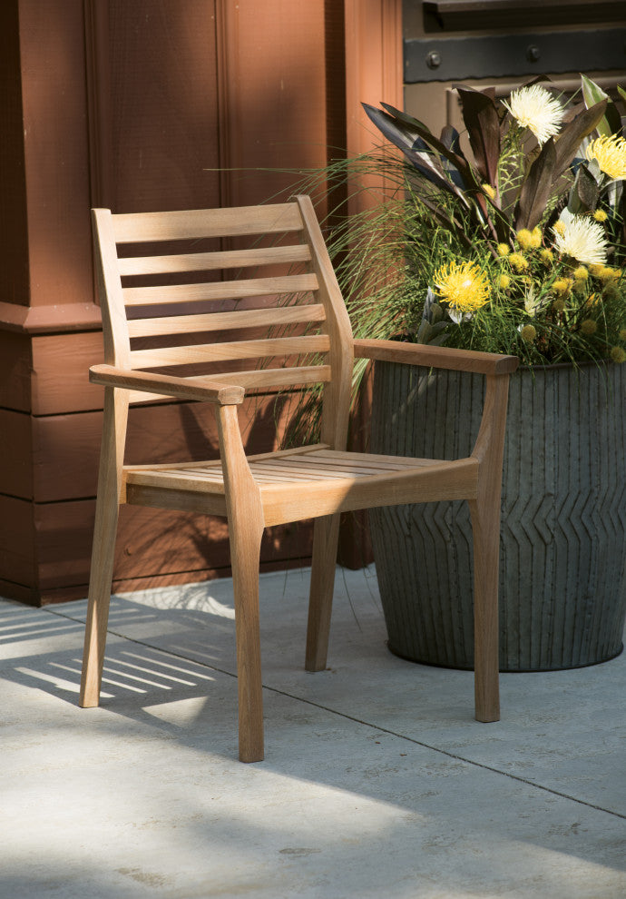 Mera Stacking Armchair, Natural, Set of 4