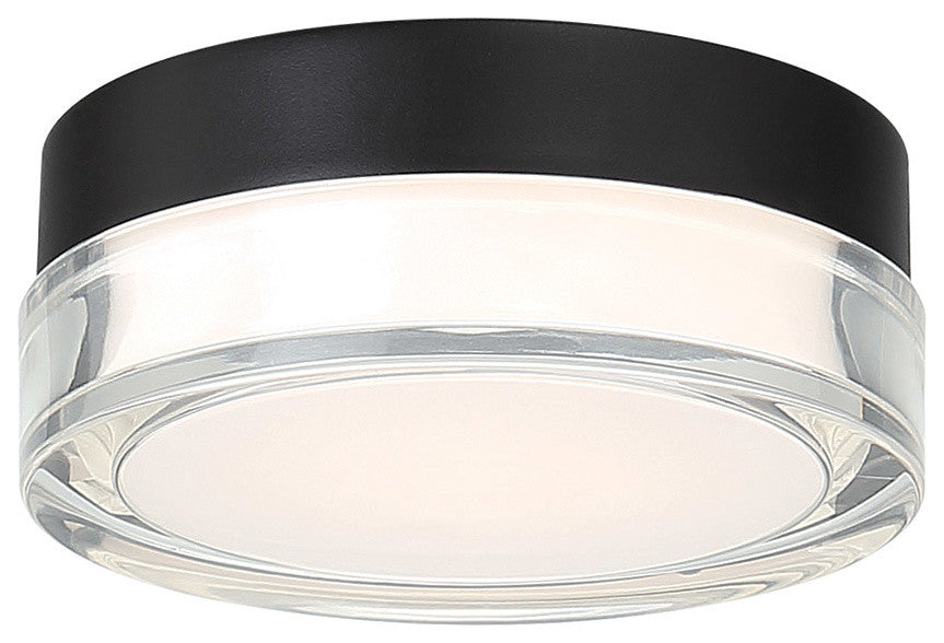 Dot 6" LED Round Flush Mount 3500K, Black