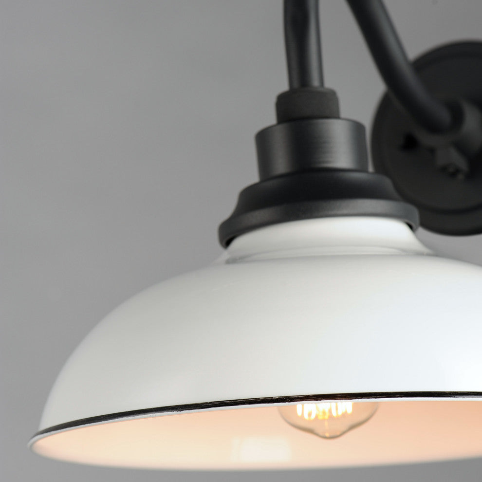 Maxim 35114 Granville 11" Tall Outdoor Wall Sconce - Gloss Black / Black