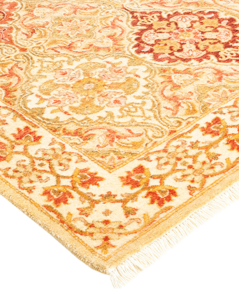 Mong One-of-a-Kind Hand-Knotted Runner Ivory, 2'7"x14'0"