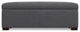 Gabbie Rectangular Storage Ottoman, Slate Grey