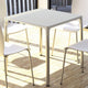 Compamia Mango Outdoor Dining Table With Aluminum Legs, Beige