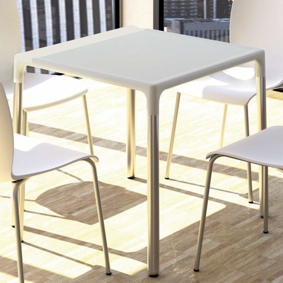 Compamia Mango Outdoor Dining Table With Aluminum Legs, Beige