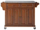 Crosley Furniture Solid Granite/Wood Kitchen Cart in Cherry/Gray