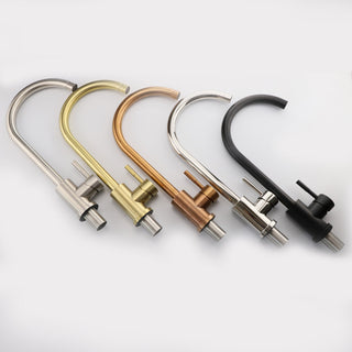 Single Handle Kitchen Faucet in Black Finish