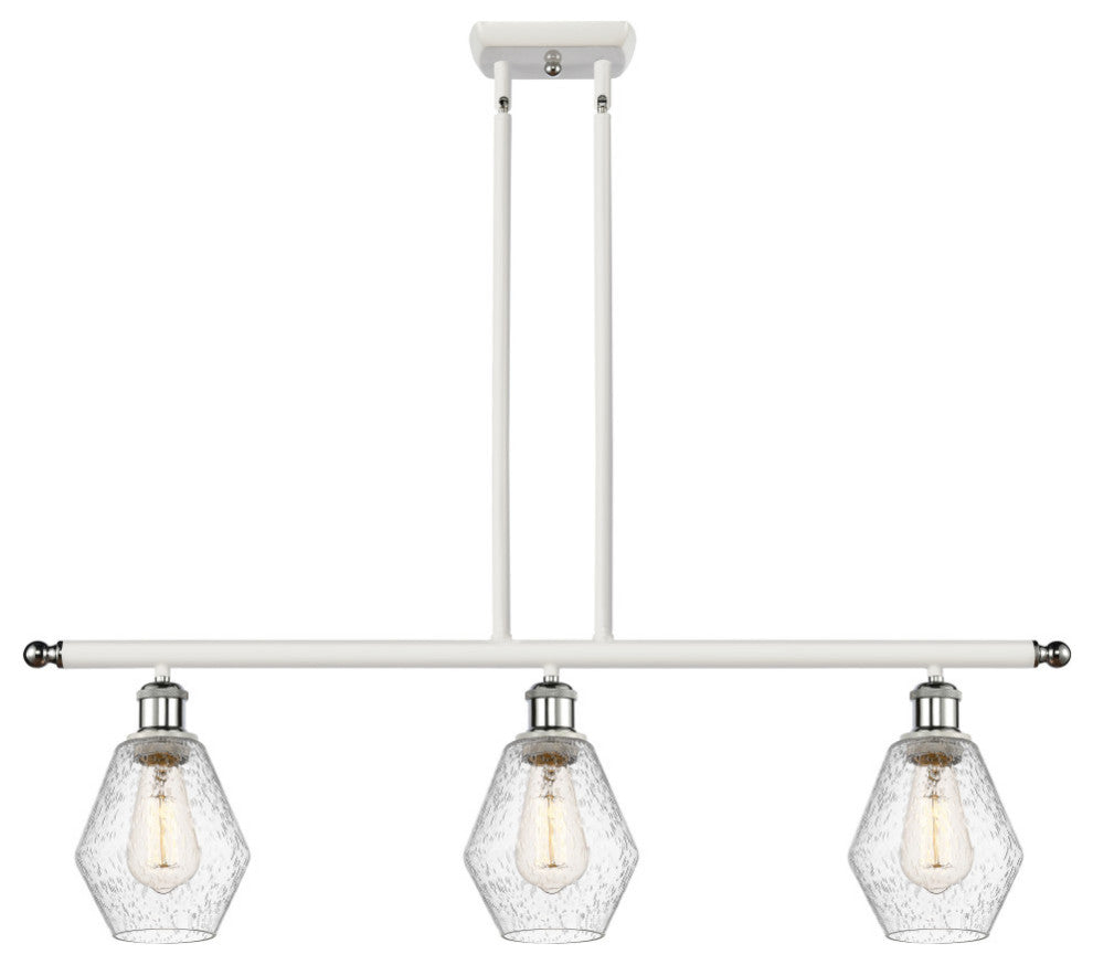 Innovations 516-3I-WPC-G654-6-LED 3-Light Island Light, White, Polished Chrome