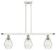 Innovations 516-3I-WPC-G654-6-LED 3-Light Island Light, White, Polished Chrome