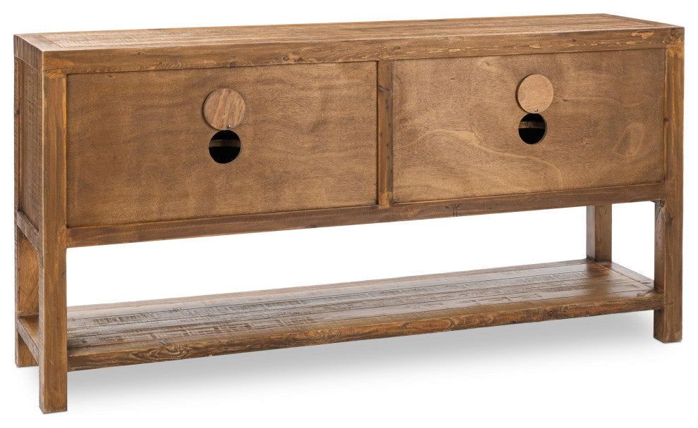 Osiris 4-Door Reclaimed Pine Wood Buffet Sideboard by Kosas Home
