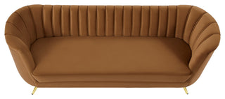 Margo Velvet Upholstered Set, Saddle, Sofa