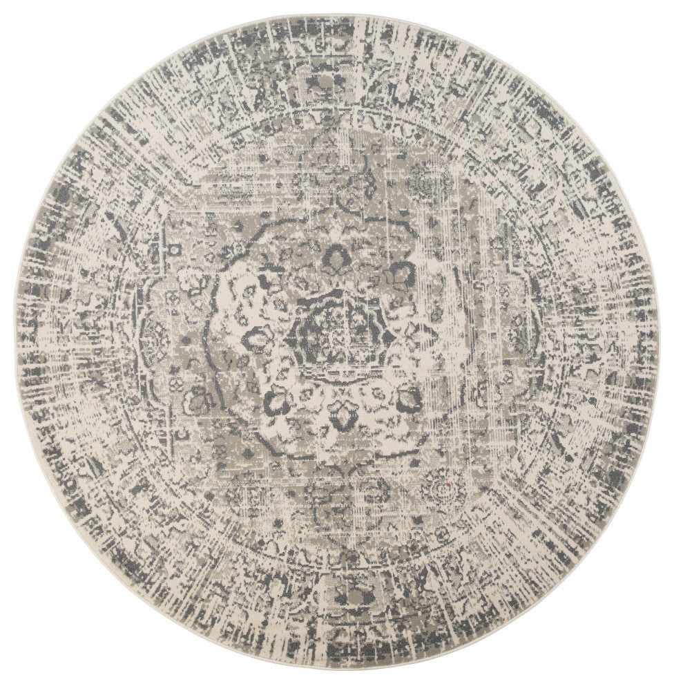 Alpine Dale Area Rug, Gray, 7'10" x 7'10"R, Medallion