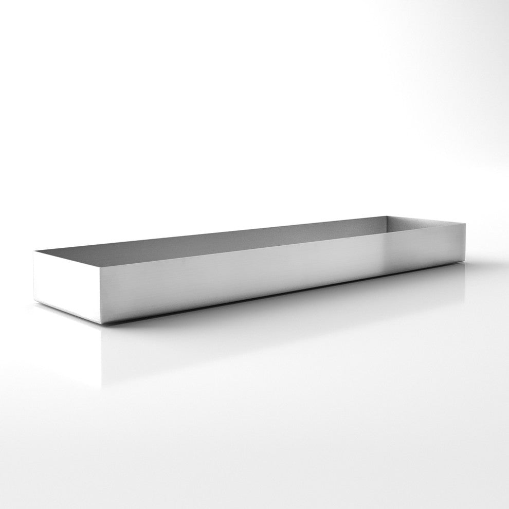 Geo Wide Planter Box, Stainless Steel