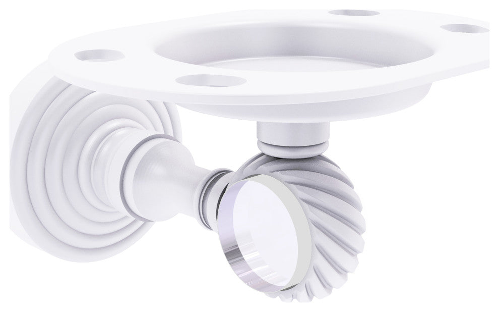 Pacific Grove Twisted Tumbler and Toothbrush Holder, Matte White