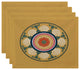 Stained Glass Geometric Print Placemat, Set of 4, Gold