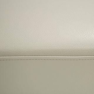 Divani Casa Jacoba Modern Light Grey Leather Rectangular Ottoman