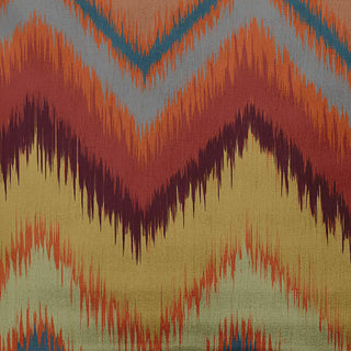 18"x18" Ikat Chevron Decorative Throw Pillow, Sienna